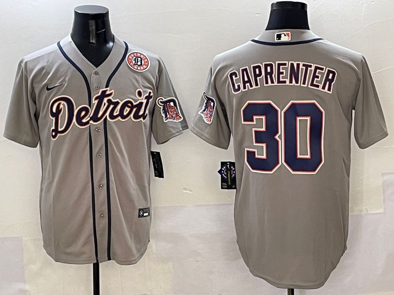 Men Detroit Tigers 30 Caprenter Grey Game Nike 2025 MLB Jersey style 5079